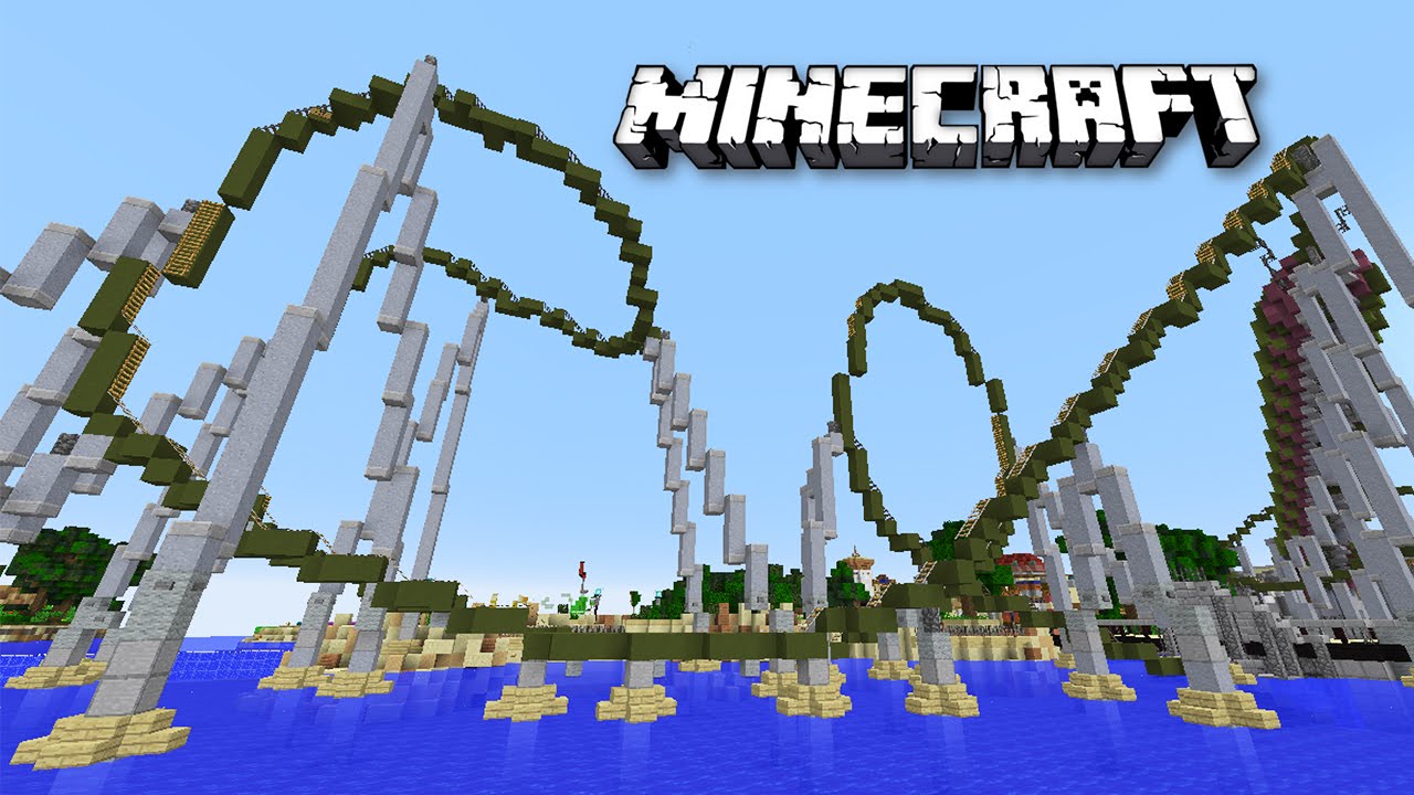 Mon Create Your Own Theme Park Roller Coaster with Minecraft