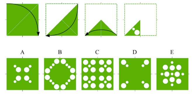 Cogat 8th Grade Paper Folding Question