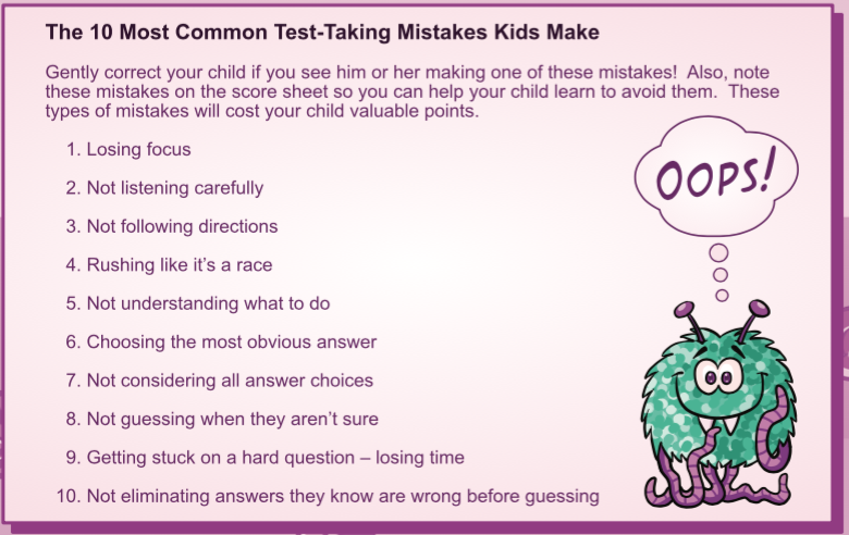 Most Common Test-taking Mistakes Older Kids Make