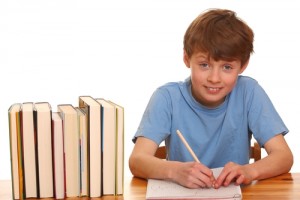 boy taking CTBS test