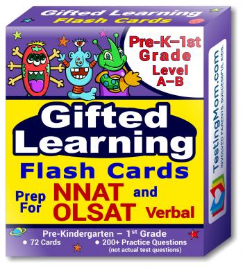 NNAT and OLSAT Test Prep Flash Cards – NYC Gifted and Talented – Kindergarten-1st Grade