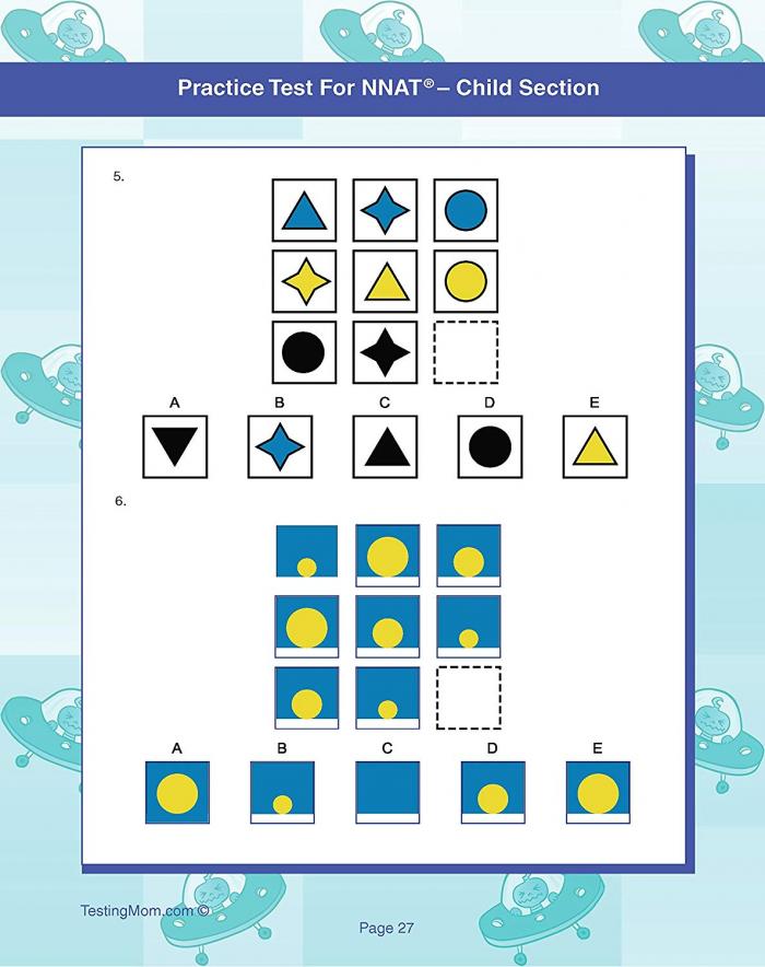 NYC Gifted and Talented Testing Kindergarten-1st Grade Practice Test