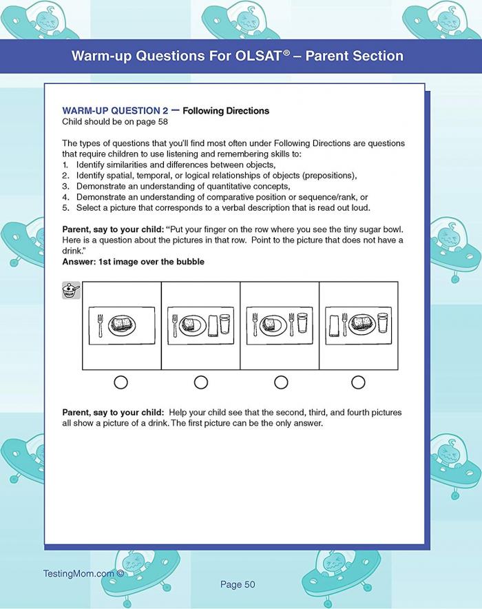 1st sample gifted student test for 2nd graders