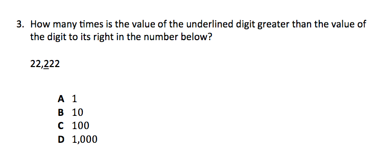 TerraNova 7th Grade Practice Questions - Mathematics